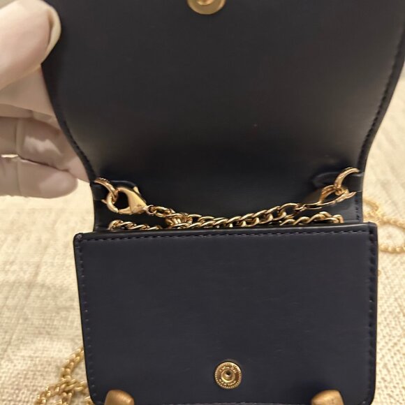 Coach Mini Wallet W/Horse & Carriage Dot Print on a Chain - Picture 10 of 11